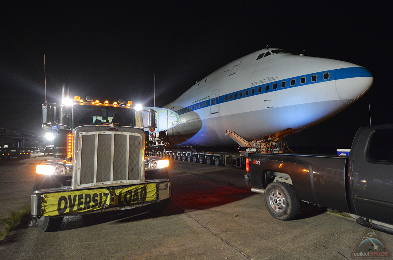NASA Shuttle Carrier Jumbo Jet Ready to Roll on Houston Road Trip